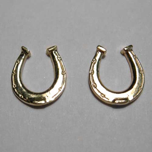 14 kt.y.g. horseshoe post earrings