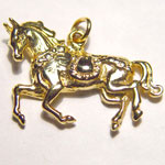 Prancing charger pendant.