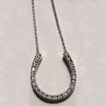 gold & diamond horseshoe necklace