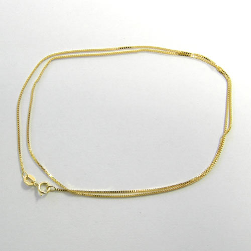 16 inch yellow gold box chain