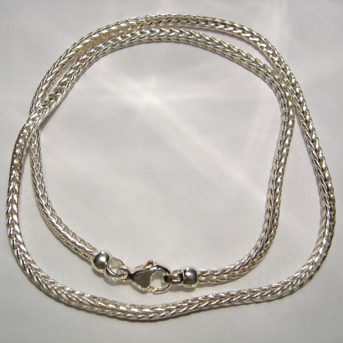 Sterling Silver wheat link chain