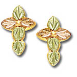 Landstrom's Black Hills Gold cross post earrings
