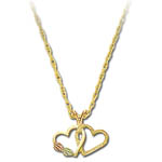 Landstrom's Black Hills Gold double heart necklace
