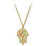 Landstrom's Black Hills Gold grape and leaf cluster necklace
