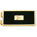 Landstrom's Black Hills Gold black enamel money clip