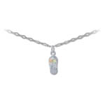 Landstrom's Black Hills Gold Sterling Silver sandal ankle bracelet