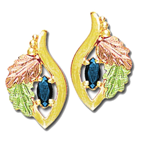 Landstrom's Black Hills Gold Tanzanite earrings