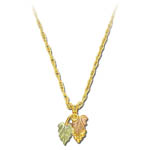 Landstrom's Black Hills Gold grape and leaf necklace