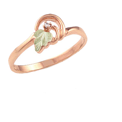 Landstrom's Black Hills Gold Rose Gold diamond ring