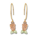 Landstrom's Black Hills Gold dangle rose earrings