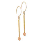 Landstrom's Black Hills Gold chain dangle earrings