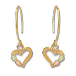 Landstrom's Black Hills Gold dangle heart earrings