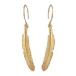 Landstrom's Black Hills Gold feather earrings
