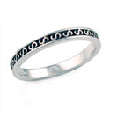 Landstrom's Black Hills Gold Sterling Silver S stackable ring