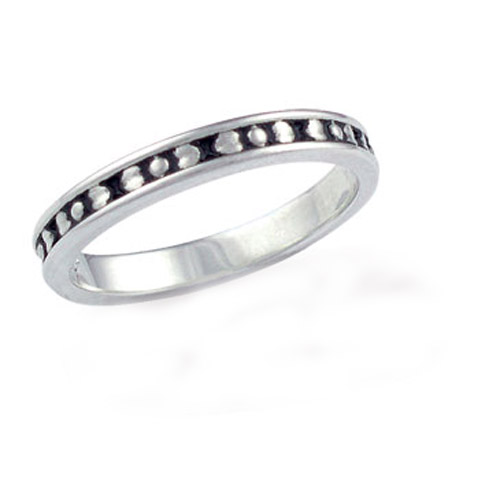 Landstrom's Black Hills Gold Sterling Silver heart stacking ring