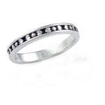 Landstrom's Black Hills Gold Sterling Silver heart stacking ring