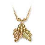 Landstrom's Black Hills Gold grape and leaf necklace