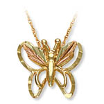 Landstrom's Black Hills Gold butterfly necklace