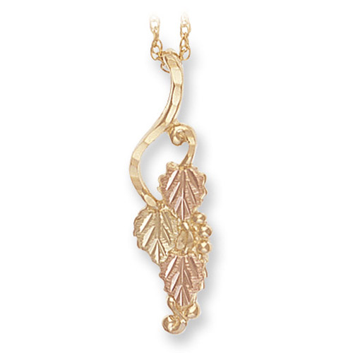 Landstrom's Black Hills Gold grape and leaf necklace