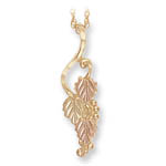 Landstrom's Black Hills Gold grape and leaf necklace