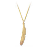 Landstrom's Black Hills Gold feather necklace