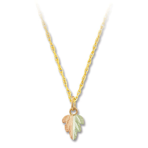 Landstrom's Black Hills Gold leaf necklace