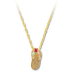 Landstrom's Black Hills Gold sandal and syntetic ruby necklace