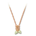 Landstrom's Black Hills Gold rose gold rose blossom necklace