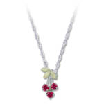 Landstrom's Black Hills Gold Sterling Silver synthetic ruby necklace