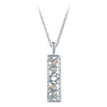 Landstrom's Black Hills Gold Sterling Silver rectangular necklace