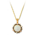 Landstrom's Black Hills Gold circular Opal necklace