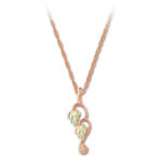 Landstrom's Black Hills Gold Rose Gold diamond necklace