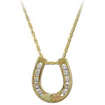 Landstrom's Black Hills Gold diamond horseshoe necklace
