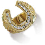 Landstrom's Black Hills Gold diamond horseshoe ring
