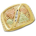 Landstrom's Black Hills Gold man's diamond ring