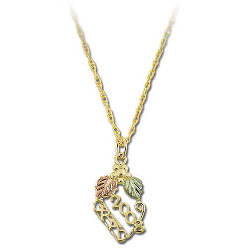 Landstrom's Black Hills Gold grape and leaf graduation necklace