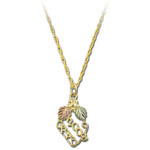 Landstrom's Black Hills Gold grape and leaf graduation necklace