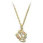 Landstrom's Black Hills Gold grape and leaf graduation necklace