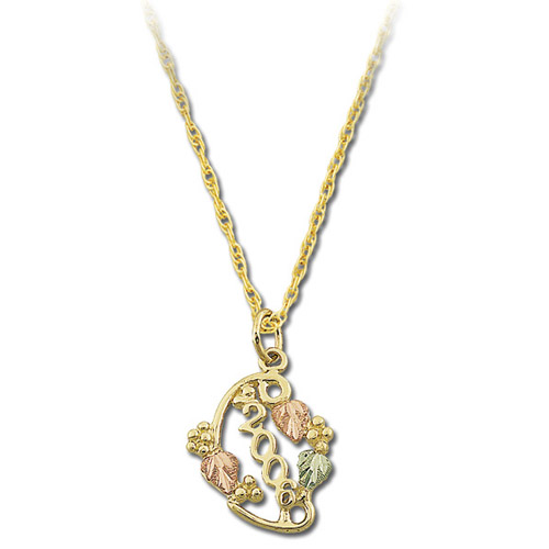 Landstrom's Black Hills Gold grape and leaf graduation necklace