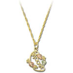 Landstrom's Black Hills Gold grape and leaf graduation necklace