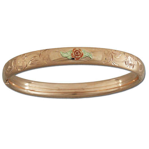Landstrom's Black Hills Gold Rose Gold bangle bracelet