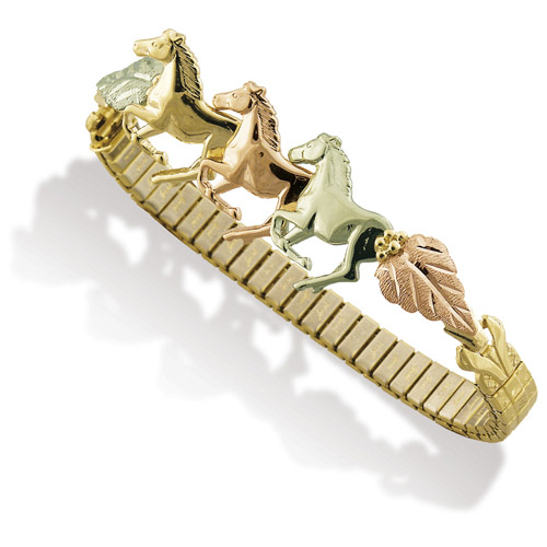 Landstrom's Black Hills Gold horse expandable bracelet