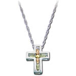 Landstrom's Black Hills Gold Sterling Silver cross necklace