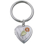 Landstrom's Black Hills Gold Sterling Silver key ring locket