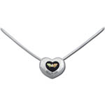 Landstrom's Black Hills Gold Sterling Silver heart diamond necklace