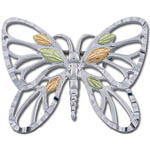 Landstrom's Black Hills Gold Sterling Silver butterfly brooch