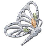 Landstrom's Black Hills Gold Sterling Silver butterfly brooch