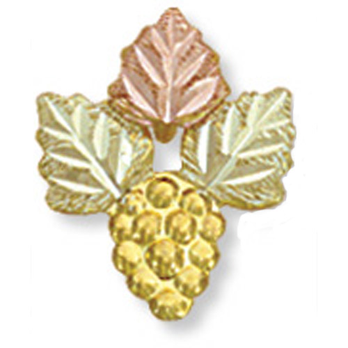 Landstrom's Black Hills Gold rose and green gold leaf brooch