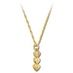 Landstrom's Black Hills Gold triple heart dangle necklace