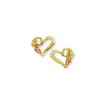 Landstrom's Black Hills Gold pearl and heart earrings